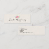 Carte De Visite Mini Elégant Bouquet de fleurs rose (Devant / Derrière)