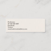 Carte De Visite Mini Elégant Bouquet de fleurs rose (Dos)