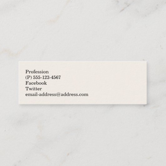 Carte De Visite Mini Elégant Bouquet de fleurs rose (Dos)