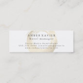 Carte De Visite Mini Élégant brossé avec Monogramme (Dos)