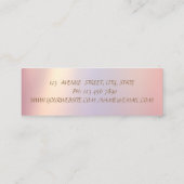 Carte De Visite Mini Élégant Cadre élégant, Chic, Professionnel (Dos)