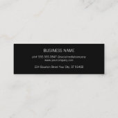 Carte De Visite Mini Elégant cercle brossé or (beige) (Dos)