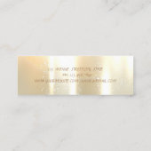 Carte De Visite Mini Élégant Charmant Chic, Faux Gold, Dentelle Or (Dos)
