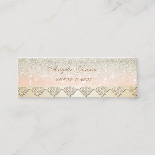 Carte De Visite Mini Élégant Chic de Style Professionnel (Devant)