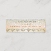 Carte De Visite Mini Élégant Chic de Style Professionnel (Dos)