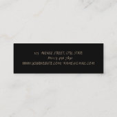 Carte De Visite Mini Élégant Chic Faux Gold-Diamonds (Dos)