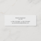 Carte De Visite Mini Elégant Chic Linge Noir Sequin Or Beauté (Dos)