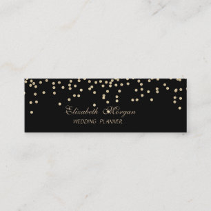 Carte De Visite Mini Élégant Chic Luxueux Faux Diamants Dorés
