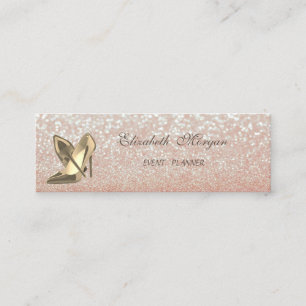 Carte De Visite Mini Elegant Chic Moderne Pailleté Bokeh - Talons Hau