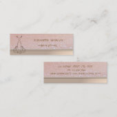 Carte De Visite Mini Élégant Chic Pailleté Professionnel, Robe (Devant / Derrière)