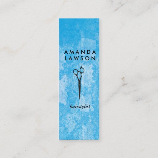 Carte De Visite Mini Elégant chic Shears Comb Grungy Texture (Devant)