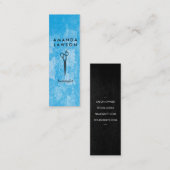 Carte De Visite Mini Elégant chic Shears Comb Grungy Texture (Devant / Derrière)