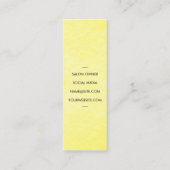 Carte De Visite Mini Elégant chic Shears Comb Yellow Grungy Texture (Dos)