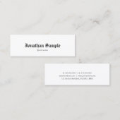 Carte De Visite Mini Élégant Classique Vieux Anglais Simple Nostalgique (Devant / Derrière)