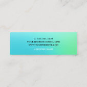 Carte De Visite Mini Élégant clignotant à la menthe et sourcils à la ma (Dos)