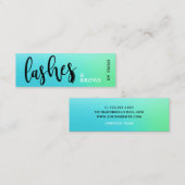 Carte De Visite Mini Élégant clignotant à la menthe et sourcils à la ma (Devant / Derrière)