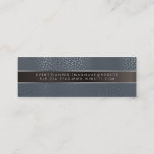 Carte De Visite Mini Elégant Confetti métallique Luxe (Dos)