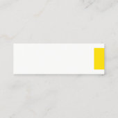 Carte De Visite Mini Élégant Créatif Blanc Jaune Simple Professionnel (Dos)