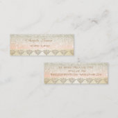 Carte De Visite Mini Élégant Design Chic Proffesional (Devant / Derrière)