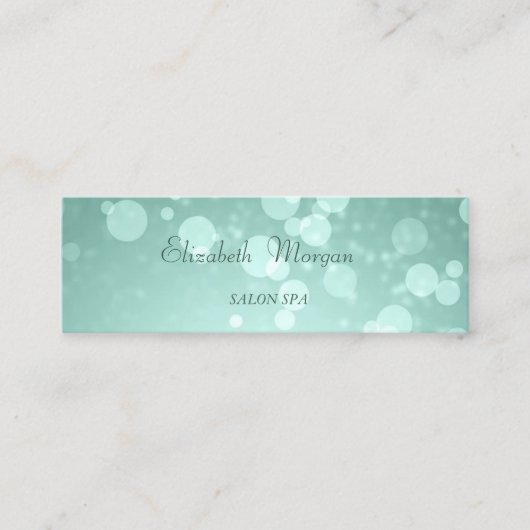 Carte De Visite Mini Élégant Design Glamour Proffesional Green Bokeh (Devant)