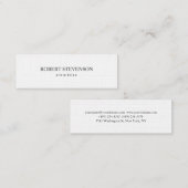 Carte De Visite Mini Élégant design tendance mince professionnel minima (Devant / Derrière)