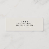 Carte De Visite Mini Élégant écrin en cristal de cristal diamant (Dos)