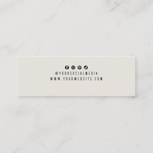 Carte De Visite Mini Élégant écrin en cristal de cristal diamant (Dos)