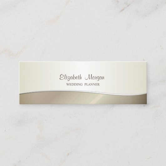 Carte De Visite Mini Élégant Élégant Simple (Devant)