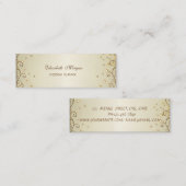 Carte De Visite Mini Élégant et élégant (Devant / Derrière)