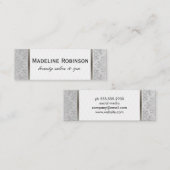 Carte De Visite Mini Elégant et élégant (Devant / Derrière)