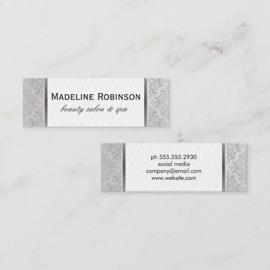 Carte De Visite Mini Elégant et élégant (Devant / Derrière)