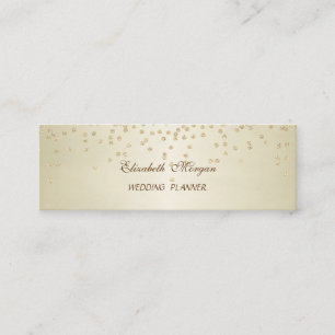 Carte De Visite Mini Élégant Faux Gold Foil Confetti- Diamants