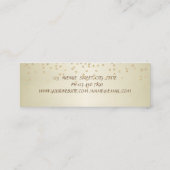 Carte De Visite Mini Élégant Faux Gold Foil Confetti- Diamants (Dos)