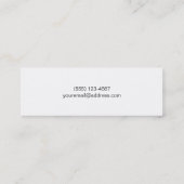 Carte De Visite Mini Élégant Faux Séquins Argent Beauté Mode Rétro (Dos)