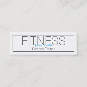 Carte De Visite Mini Élégant formateur de fitness personnel moderne