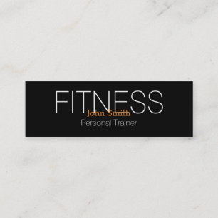 Carte De Visite Mini Élégant formateur de fitness personnel moderne