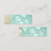 Carte De Visite Mini Elégant Glamorouse moderne, Faux Gold, Bokeh, Dent (Devant / Derrière)