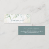 Carte De Visite Mini Elegant Gold Greenery Eucalyptus (Devant / Derrière)