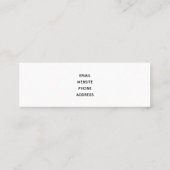 Carte De Visite Mini Elegant Gold House Symbole Real Estate Design (Dos)