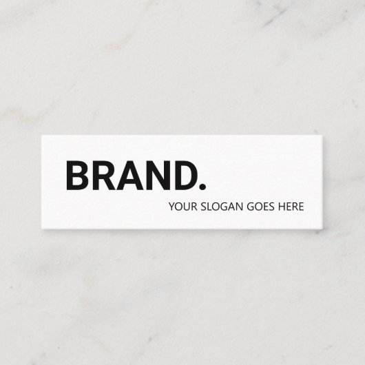 Carte De Visite Mini Élégant Gras Script Monogramme noir et blanc (Devant)