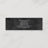 Carte De Visite Mini Élégant gris rose maigre moderne professionnel (Dos)