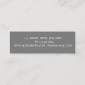 Carte De Visite Mini Élégant Gris Simple, Brosse À Huile (Dos)