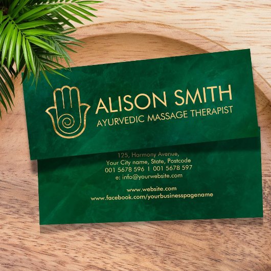 Carte De Visite Mini Élégant Hamsa Main Energy Spiral