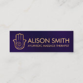 Carte De Visite Mini Élégant Hamsa Main Energy Spiral (Devant)