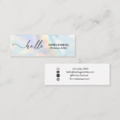 Carte De Visite Mini Élégant Hello minimal calligraphie (Devant / Derrière)