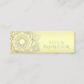 Carte De Visite Mini Élégant instructeur de méditation YOGA Mandala Flo (Devant)