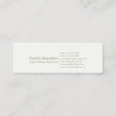 Carte De Visite Mini Élégant instructeur de méditation YOGA Mandala Flo (Dos)