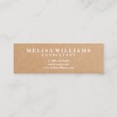 Carte De Visite Mini Élégant Kraft Russe (Dos)