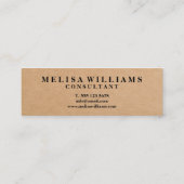 Carte De Visite Mini Élégant Kraft Russe (Dos)