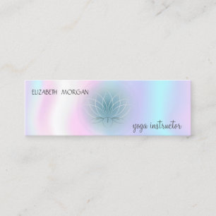 Carte De Visite Mini Élégant Lotus Holographique Moderne